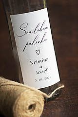 Úložné priestory & Organizácia - Svadobné etikety na fľaše/výslužku - Elegantné čiernobiele (Etiketa 11x6cm) - 16915297_