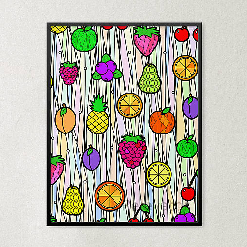 Grafika - Fruit colour grafika (ovocie) - 16915318_