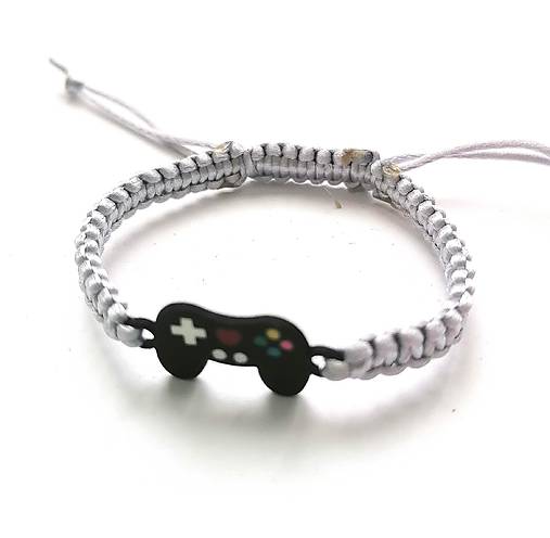 Náramky - Náramok joystick detský (sivá) - 16917985_