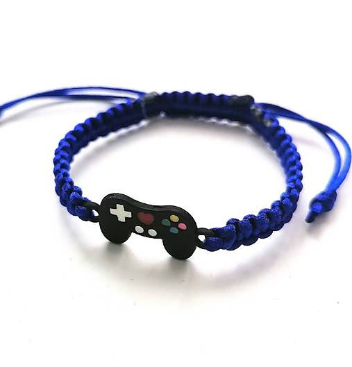 Náramky - Náramok joystick detský (modrá) - 16917988_
