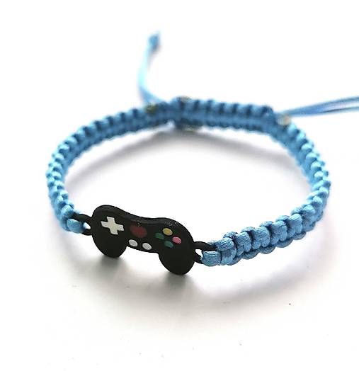 Náramky - Náramok joystick detský (modrá svetlá) - 16917989_
