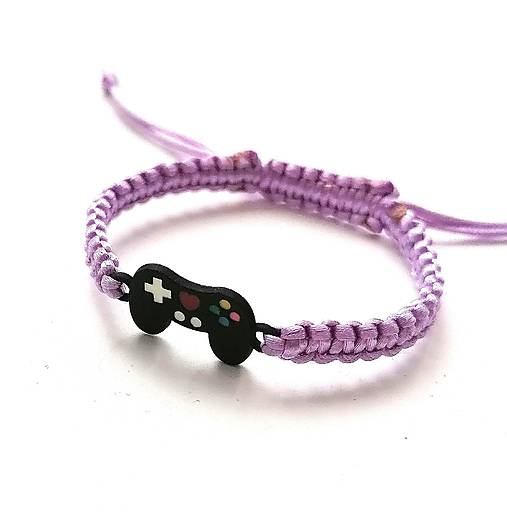 Náramky - Náramok joystick detský (fialová svetlá) - 16917993_