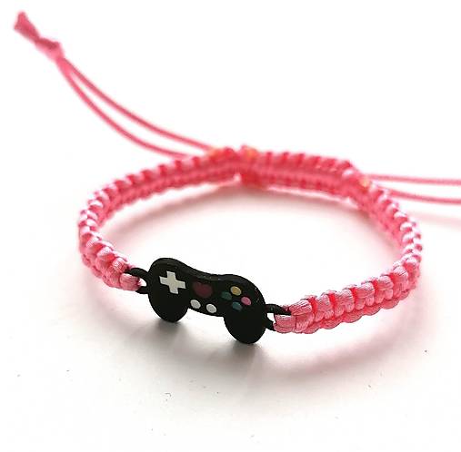 Náramky - Náramok joystick detský (ružová svetlá) - 16918005_