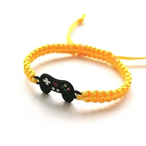 Náramky - Náramok joystick detský (žltá) - 16918017_