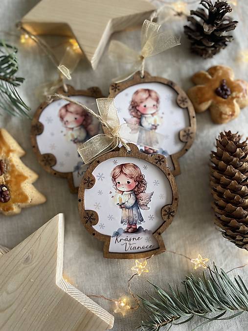 Dekorácie - Vianočná ozdoba Anjelik 2 - 16919143_