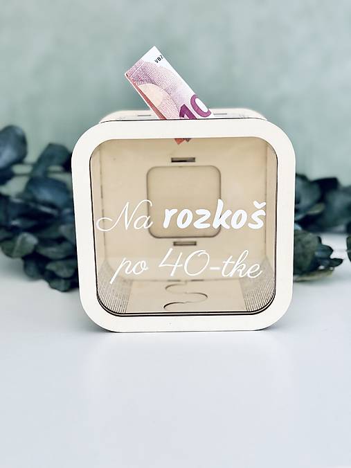 Dekorácie - Drevená pokladnička - 16920397_
