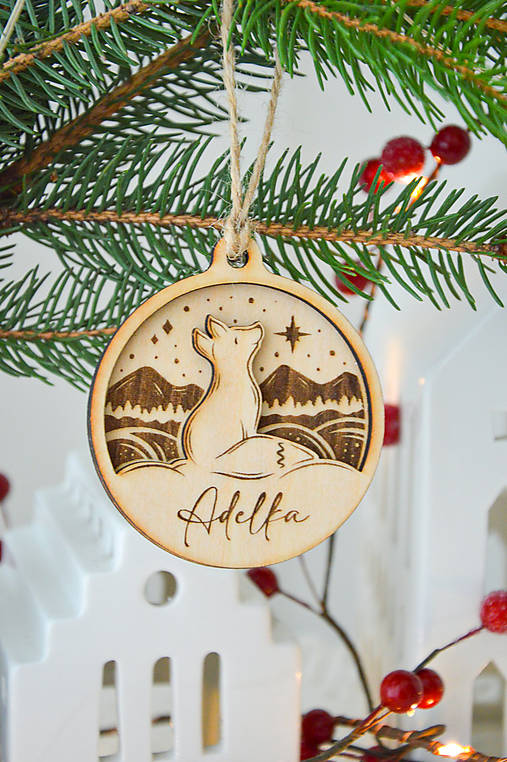 Dekorácie - Vianočná ozdoba s menom (zvieratká) - 16919270_