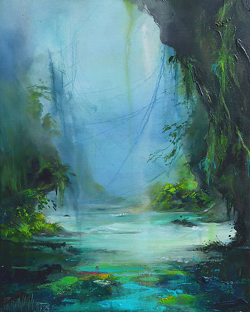 Obrazy - *PREDANÝ “Cez" MAĽBA 50cm x 40cm - 16920246_
