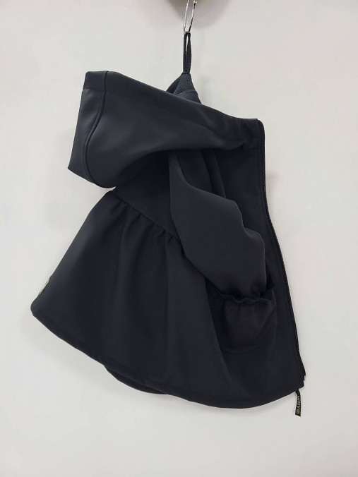 Detské oblečenie - Softshellový dolly kabátik čierny  ♥ - 16920793_