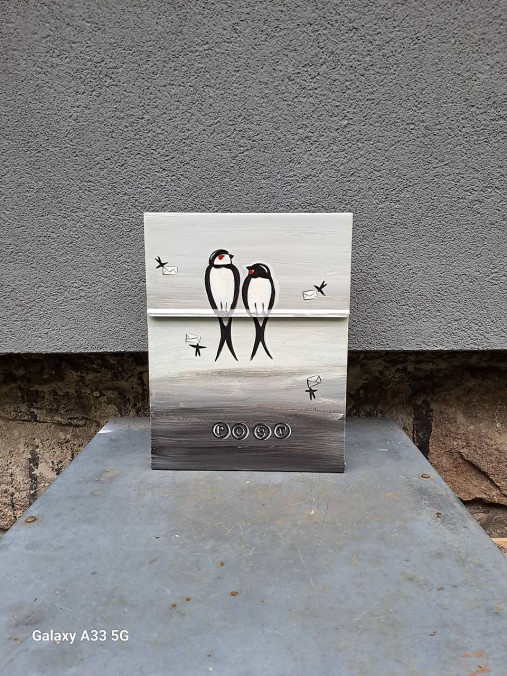 Úložné priestory & Organizácia - Malá poštová schránka - lastovičky - 16922531_