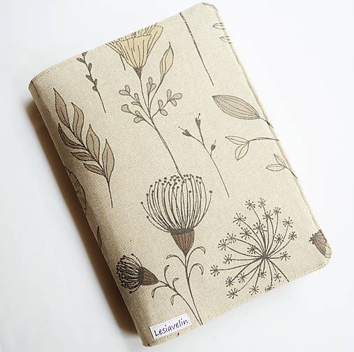 Papiernictvo - Obal na knihu nastaviteľný - Kvety natur - 16926003_