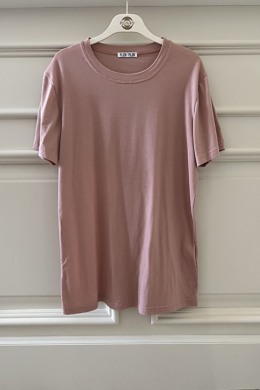 Topy, tričká, tielka - Tričko z organickej bavlny UNISEX okrúhly výstrih LIGHT BROWN - 16926093_