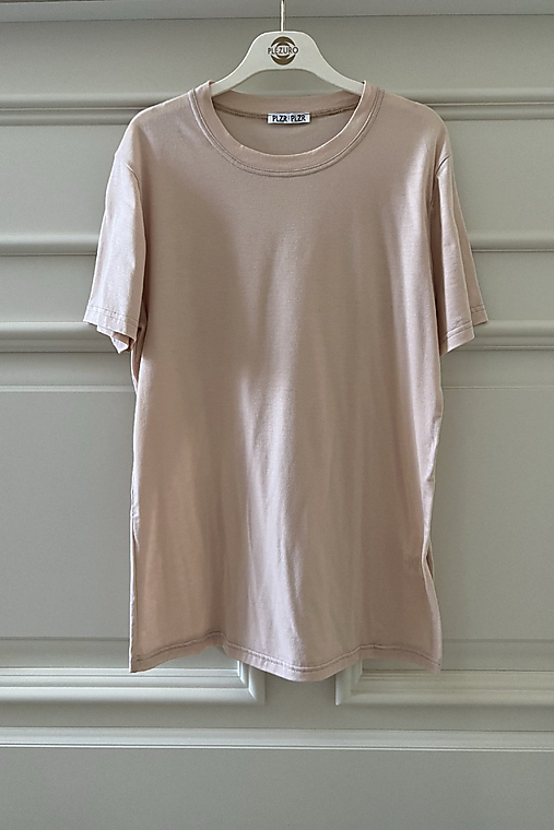 Topy, tričká, tielka - Tričko z organickej bavlny UNISEX okrúhly výstrih SAND - 16926126_