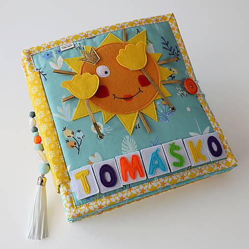 Hračky - Kniha 7listová zapínanie gombik - 16927024_