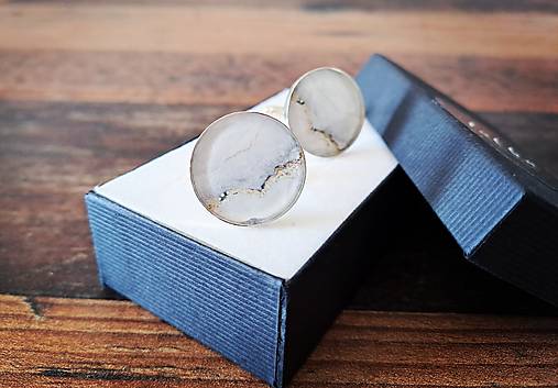 Pánske šperky - Manžetové gombíky s mramorovým vzorom - 16929857_