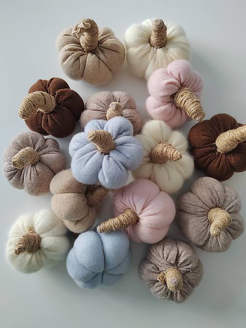 Dekorácie - Tekvička CASHMERE (Modrá) - 16929075_