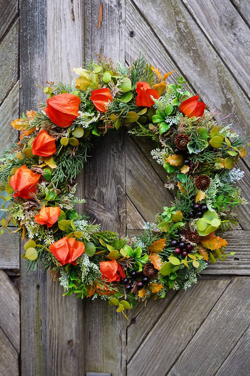 Dekorácie - Jesenný veniec - Machovky - 16929441_