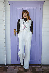 Vesty - Elegantná vyšívaná vesta - 16928836_