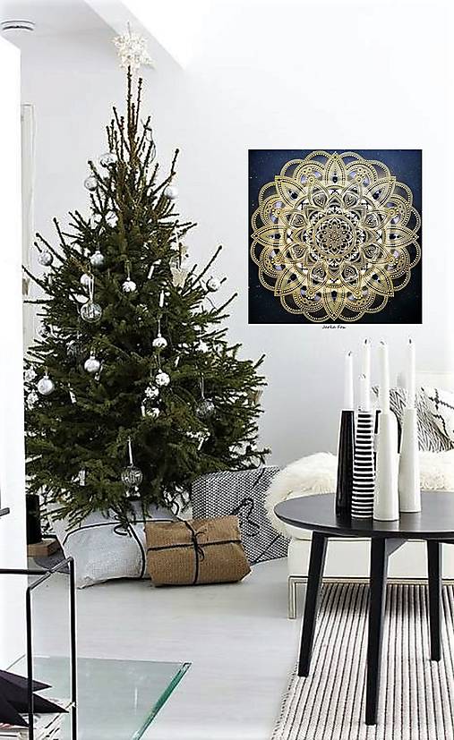 Obrazy - OSOBNÁ MANDALA na VIANOCE❤️originálny vianočný darček pre Vašich blízkych, TALIZMAN - 16932468_