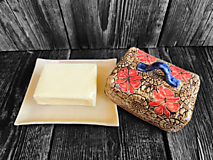 Nádoby - Maselnička Lúka béžovo hnedá 250g - 16939062_