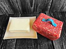 Nádoby - Maselnička Ja a ty červená 250g - 16939139_