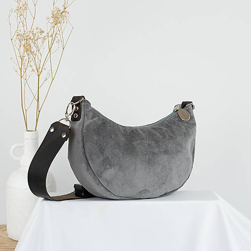 Kabelky - Kabelka Luna Mini (cloth sivá) - 16937164_