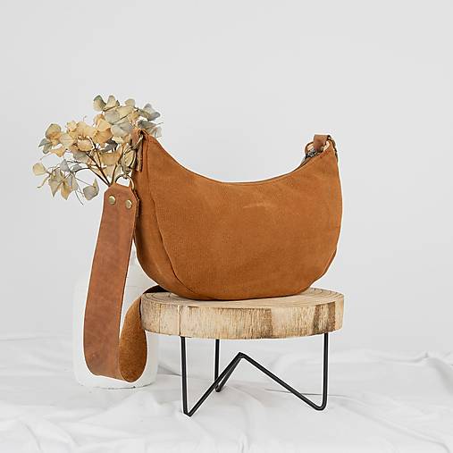 Kabelky - Kabelka Luna Mini (cloth hnedá) - 16937171_