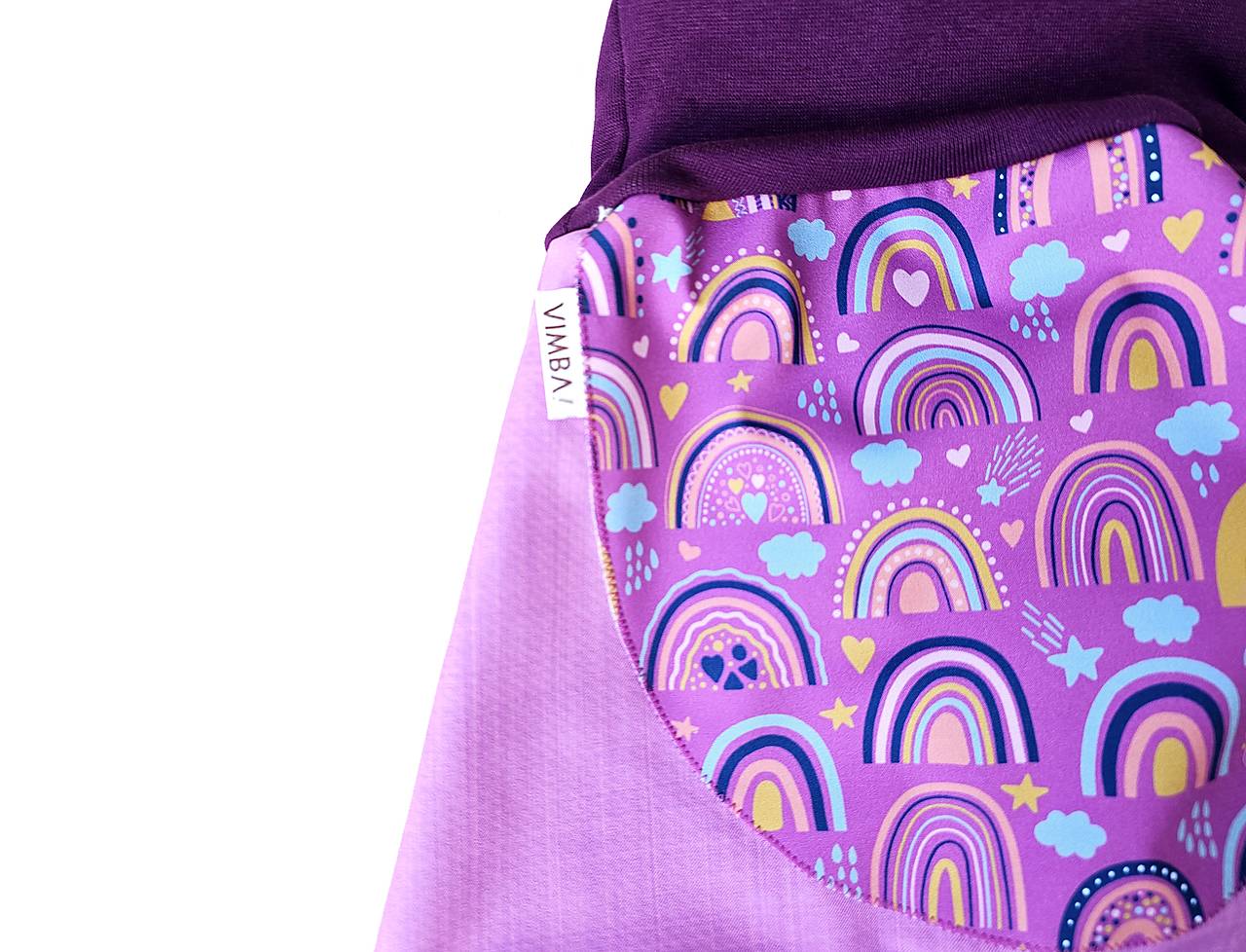 Softshellky zimné "rainbow”