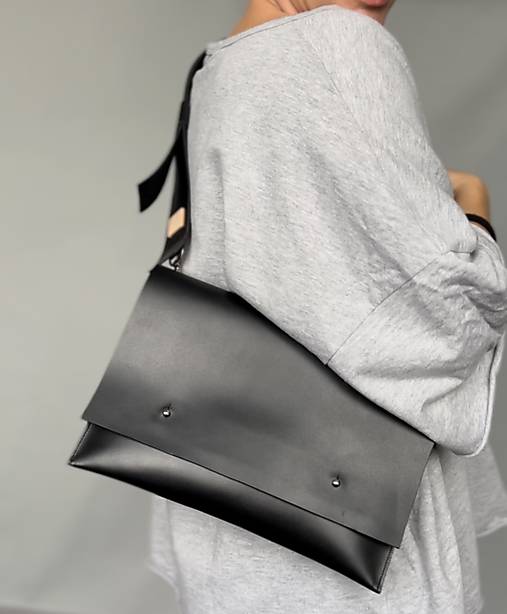 Kabelky - .MEDIUM MINIMAL kožená kabelka - 16940799_