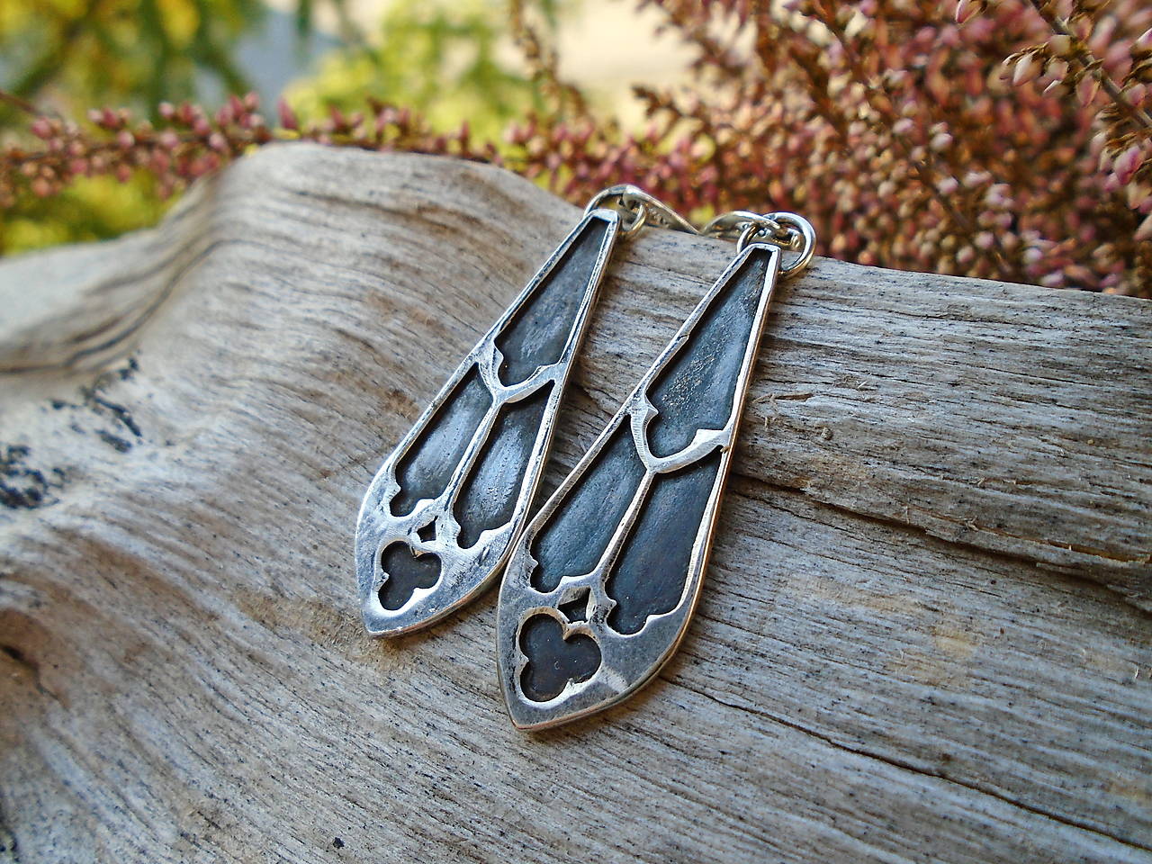 Strieborne náušnice Ag925 Gotické 