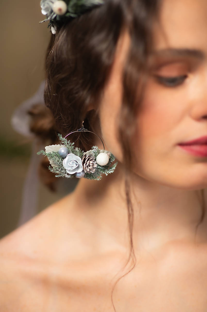 Zimné náušnice "dotyk mrazivých dní" 