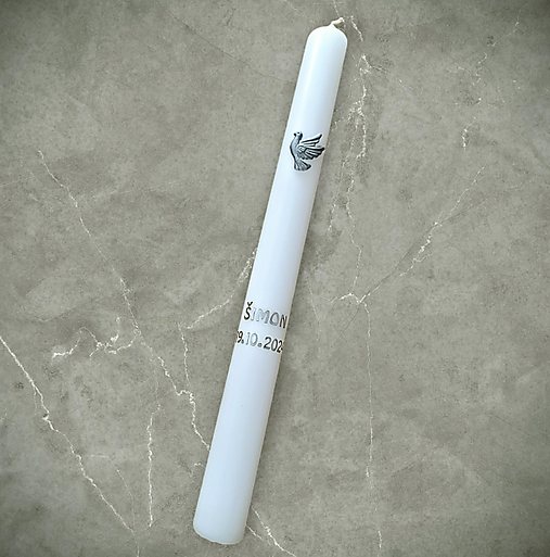 Sviečky - Krstná sviečka s menom a dátumom - 16940684_