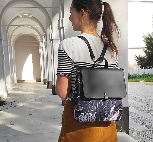Batohy - Vanessa backpack zlaté listy - 16942370_