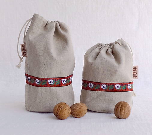 Úžitkový textil - Poloľanový meštek (červená stužka 14 cm) - 16942749_