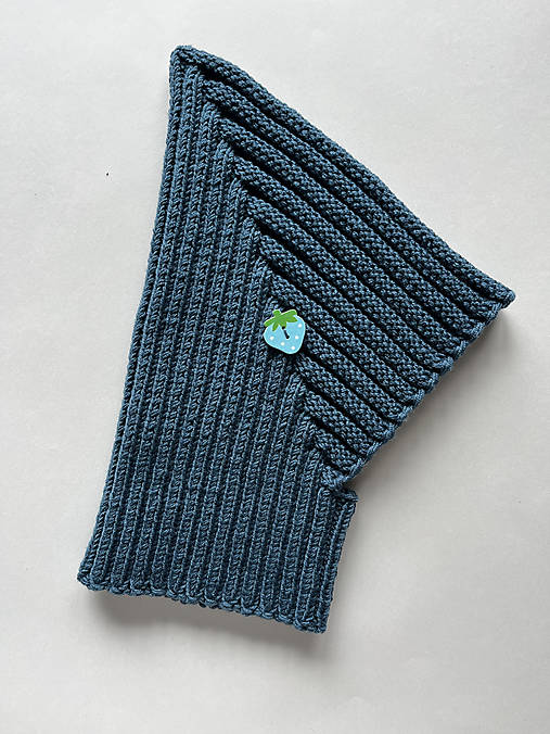 Detské čiapky - PIXIE detská merino kukla (tmavo modrá jeans (6-12 mesiacov)) - 16944258_