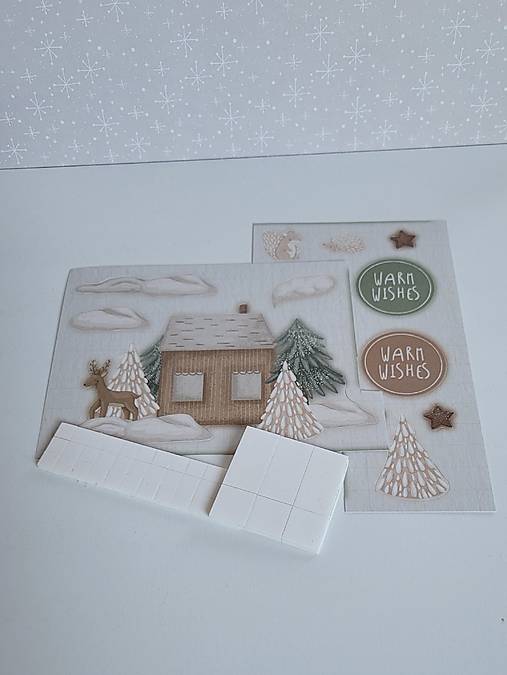 Papiernictvo - Vianocna DIY pohladnica - 16945155_