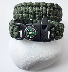 Náramky - Paracord náramok /army/ - 16945042_