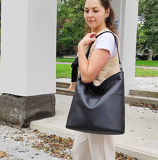 Kabelky - Mia maxi bag černá - 16948295_