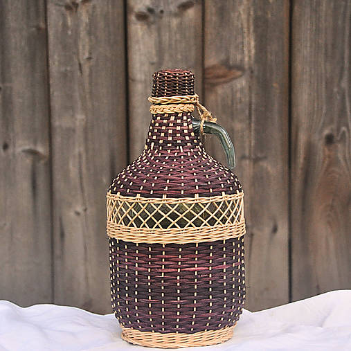 Nádoby - Opletený demižón 5l - 16949015_