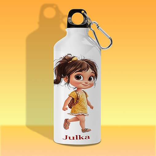 Nádoby - DIEVČA fľaša s ľubovoľným menom pre deti - 16949750_