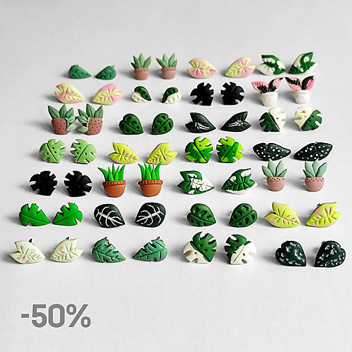 Náušnice - • d o p r e d a j • -50% • Kytky - 16954117_