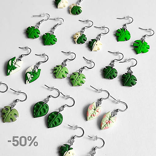 Náušnice - • d o p r e d a j • -50% • Kytky - 16954154_