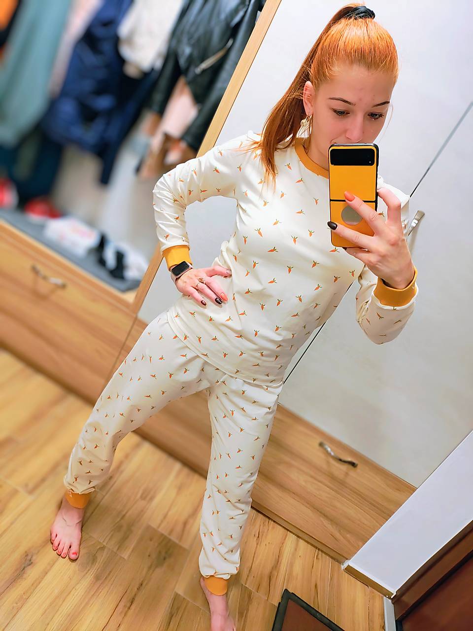 Pyžamo MRKVIČKY - DÁMSKE dlhé