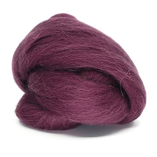 Vlna na plstenie, 100% merino, 20g (bordovo-červenovínová 24)