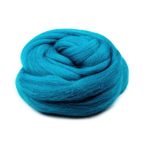 Vlna na plstenie, 100% merino, 20g (tmavý tyrkys 51)