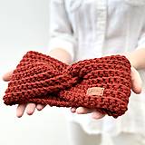 Čiapky, čelenky, klobúky - Čelenka TURBAN " tehlová " - 16958011_