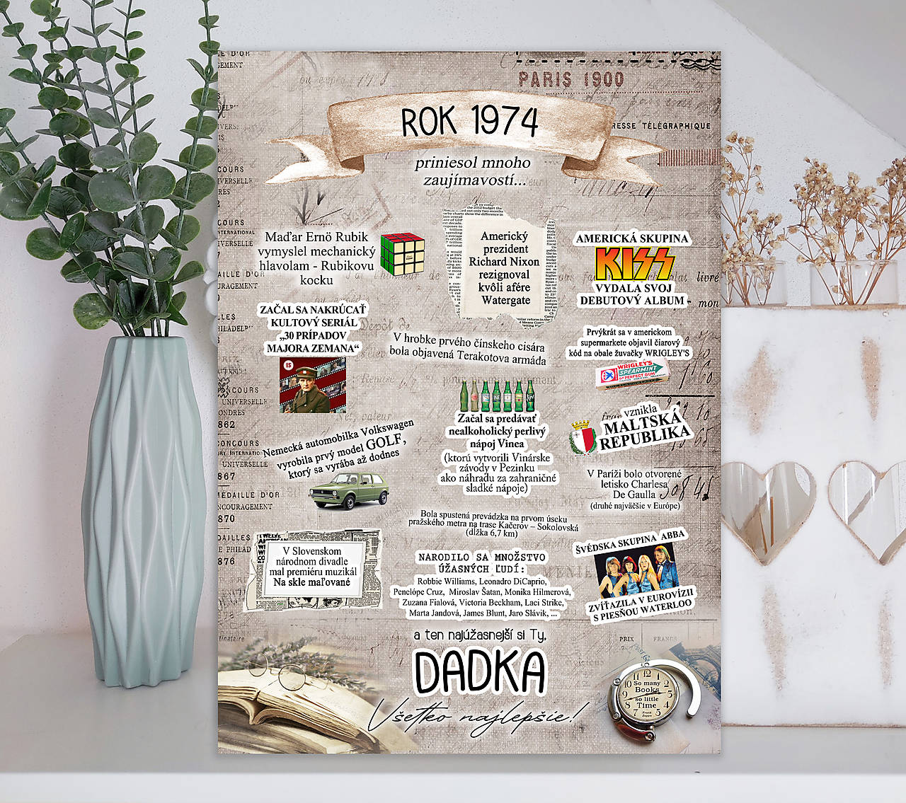 Tabuľka k narodeninám pre oslávencov narodených v roku 1944