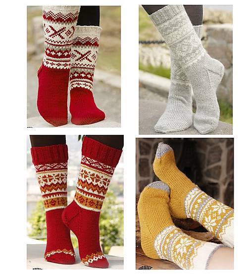 Ponožky, pančuchy, obuv - Nórske merino ponožky - rôzne vzory - 16961109_