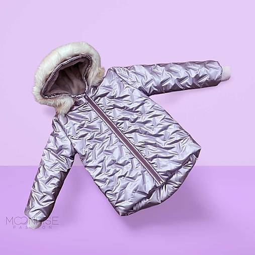 Detské oblečenie - Detská zimná bunda - pink/lila metalická - 16959868_