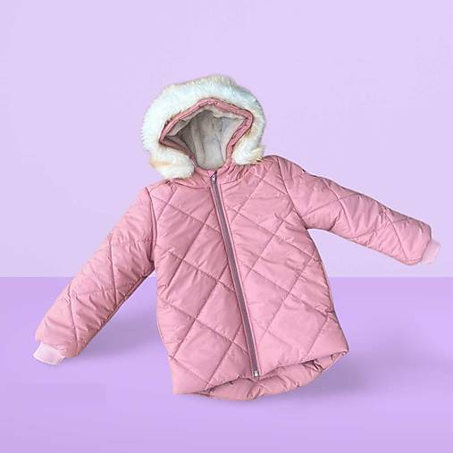 Detské oblečenie - Detská zimná bunda - pink "koženkový" efekt - 16959877_